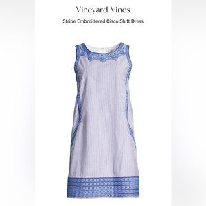 Vinyard Vines Embroidered Cisco Swing Dress in Ocean Reef